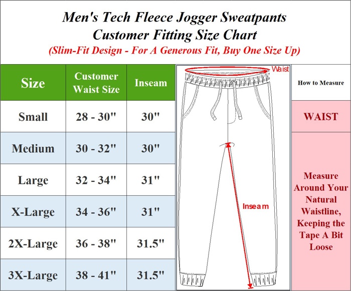 Men’s Tech Fleece Jogger Sweatpants (3 Pack) - Ideal for Training or Casual Wear